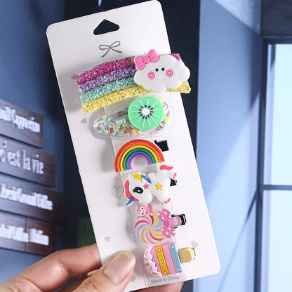 Cartoon Style Rainbow Fruit Arylic Sequins Hair Clip 1 Set