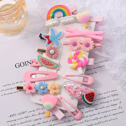 Cartoon Style Rainbow Fruit Arylic Sequins Hair Clip 1 Set