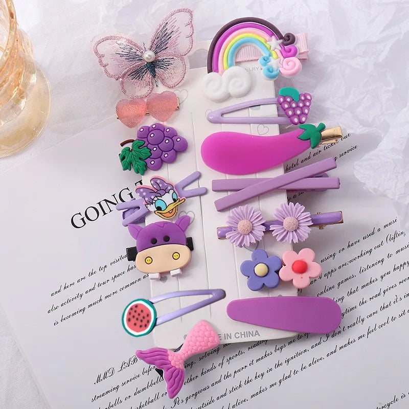 Cartoon Style Rainbow Fruit Arylic Sequins Hair Clip 1 Set