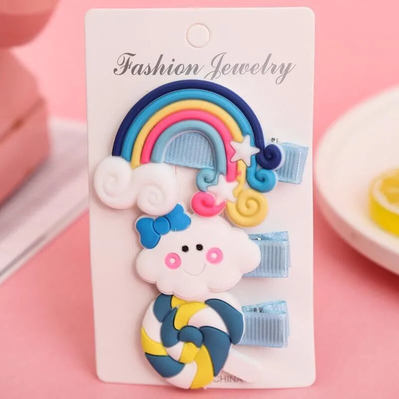 Cartoon Style Rainbow Fruit Arylic Sequins Hair Clip 1 Set