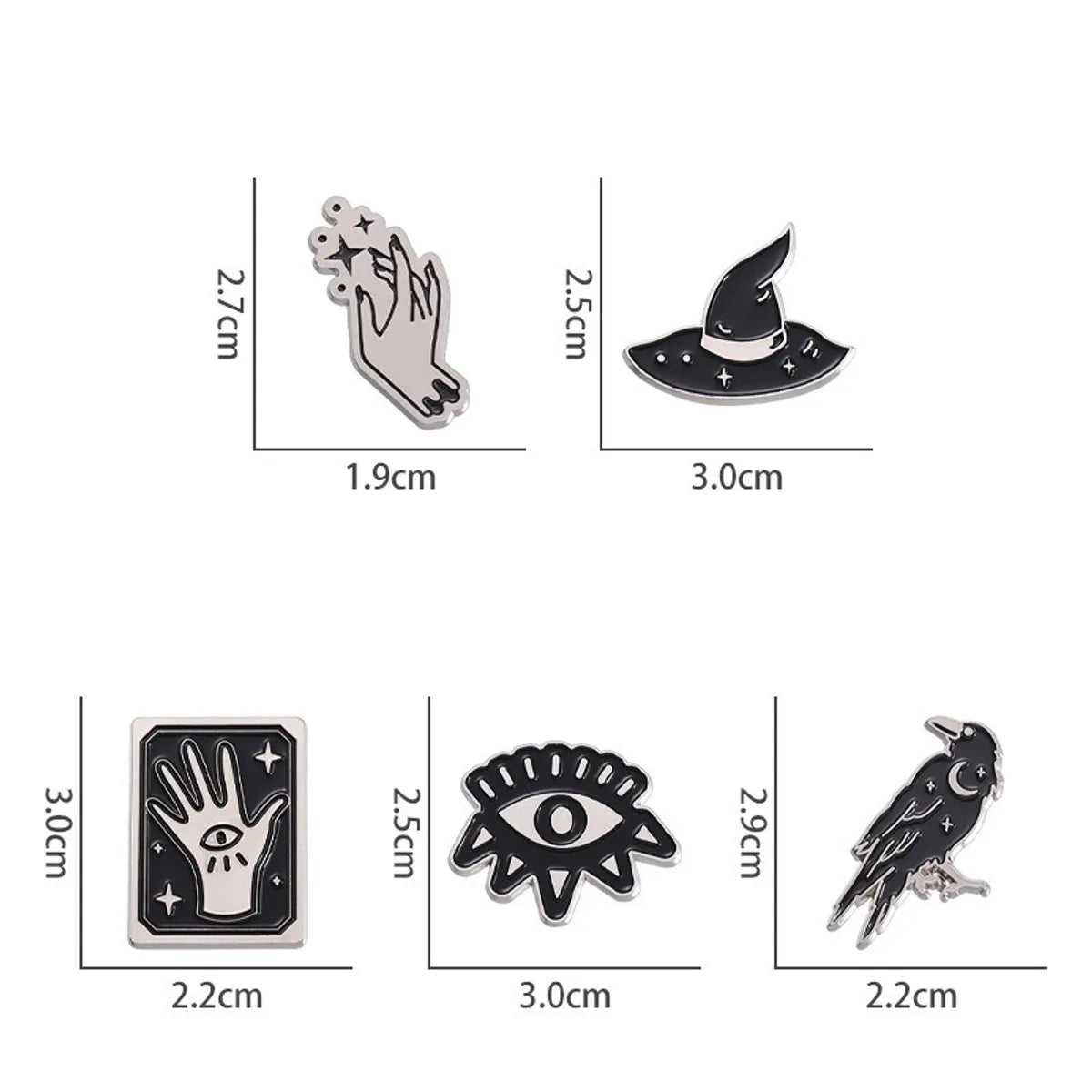 Cartoon Style Retro Cowboy Style Wizard'S Hat Devil'S Eye Alloy Stamping Stoving Varnish Plating Unisex Brooches