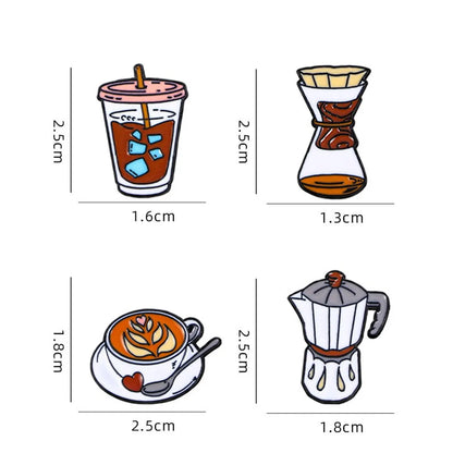 Cartoon Style Retro Cup Alloy Enamel Stoving Varnish Unisex Brooches