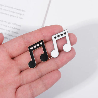 Cartoon Style Retro Guitar Notes Alloy Stamping Stoving Varnish Plating Kid'S Brooches