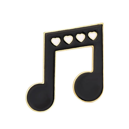 Cartoon Style Retro Guitar Notes Alloy Stamping Stoving Varnish Plating Kid'S Brooches