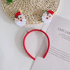 Cartoon Style Santa Claus Plaid Cloth Hair Band 1 Piece