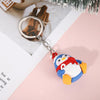 Cartoon Style Santa Claus Silica Gel Christmas Unisex Bag Pendant Keychain