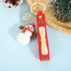 Cartoon Style Santa Claus Silica Gel Christmas Unisex Bag Pendant Keychain