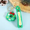 Cartoon Style Santa Claus Silica Gel Christmas Unisex Bag Pendant Keychain