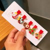 Cartoon Style Santa Claus Snowman Arylic Plastic Hair Clip Hair Tie 1 Set