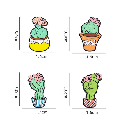 Cartoon Style Simple Style Cactus Alloy Enamel Unisex Brooches