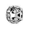 1 Piece Sterling Silver Zircon Inlay Polished Pendant Beads