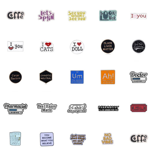 Cartoon Style Simple Style Letter Heart Shape Alloy Unisex Brooches Collar Pin