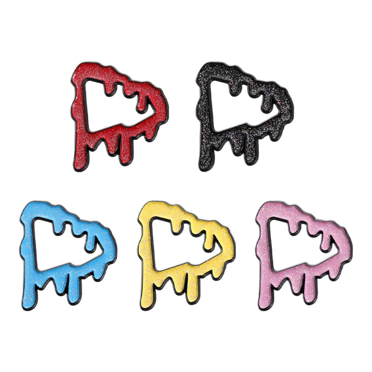 Cartoon Style Simple Style Solid Color Alloy Stamping Stoving Varnish Plating Women'S Brooches