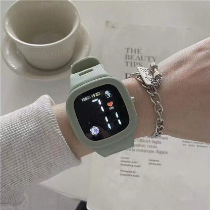 Cartoon Style Simple Style Solid Color Concealed Buckle Electronic Men'S Watches