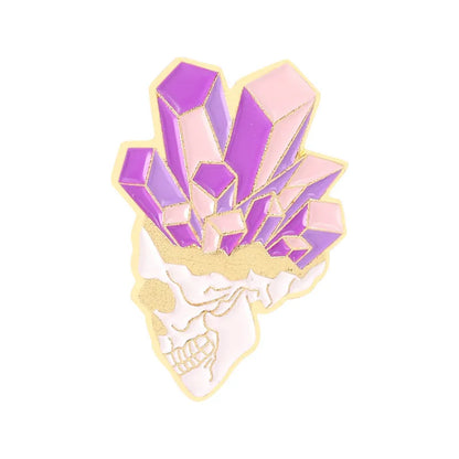 Cartoon Style Skull Alloy Plating Metal Unisex Brooches