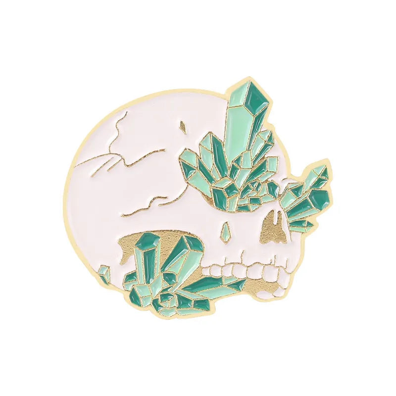 Cartoon Style Skull Alloy Plating Metal Unisex Brooches