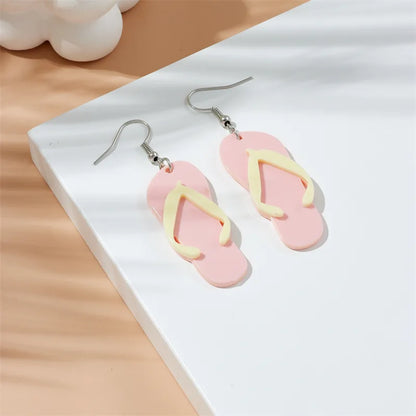 1 Pair Cartoon Style Slippers Arylic Drop Earrings