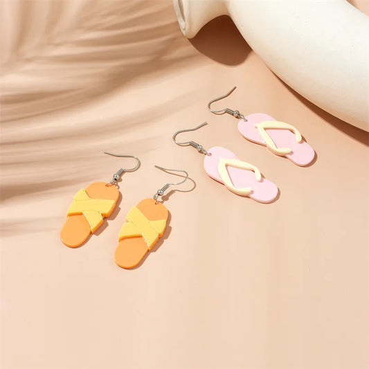 1 Pair Cartoon Style Slippers Arylic Drop Earrings