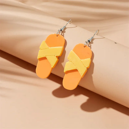 1 Pair Cartoon Style Slippers Arylic Drop Earrings