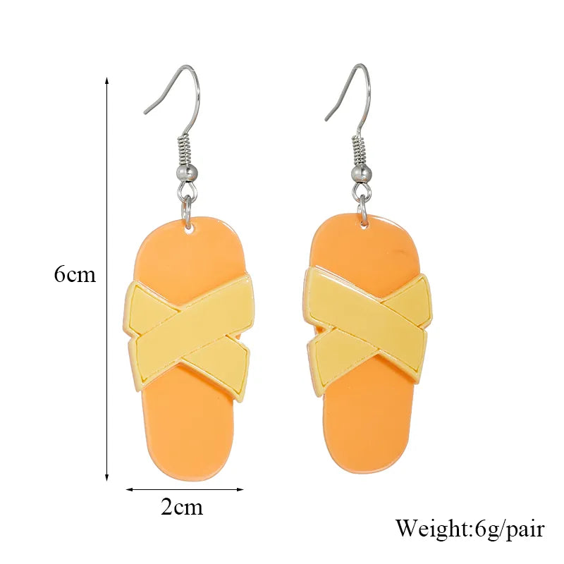 1 Pair Cartoon Style Slippers Arylic Drop Earrings