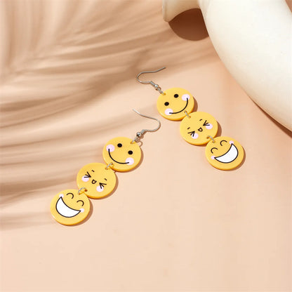 Cartoon Style Smiley Face Emoji Face Arylic Women's Drop Earrings