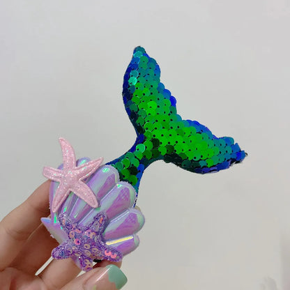 Cartoon Style Starfish Fish Tail Sequin Metal Sequins Hair Clip 1 Piece