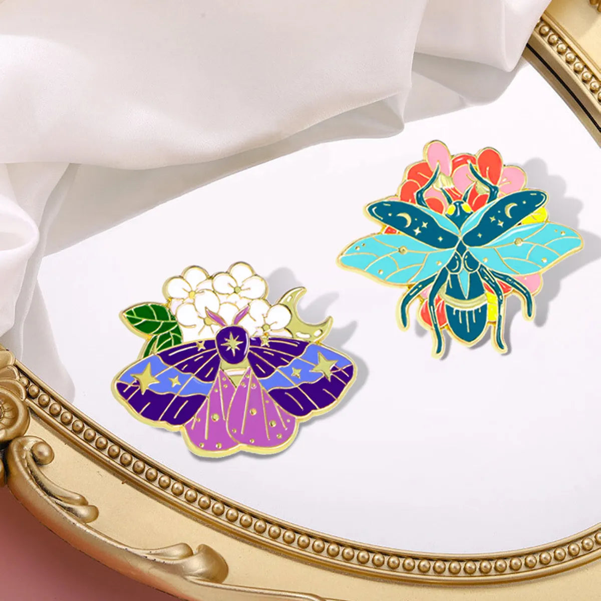 Cartoon Style Sweet Flower Butterfly Alloy Enamel Unisex Brooches