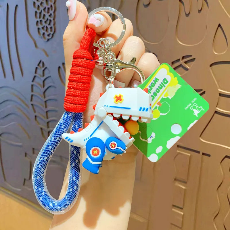 Cartoon Style Sweet Simple Style Dinosaur Pvc Women'S Bag Pendant Keychain