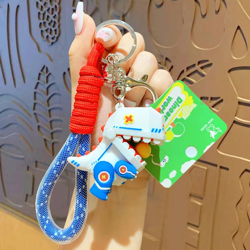 Cartoon Style Sweet Simple Style Dinosaur Pvc Women'S Bag Pendant Keychain