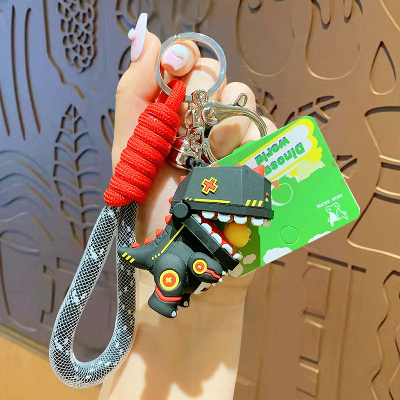 Cartoon Style Sweet Simple Style Dinosaur Pvc Women'S Bag Pendant Keychain