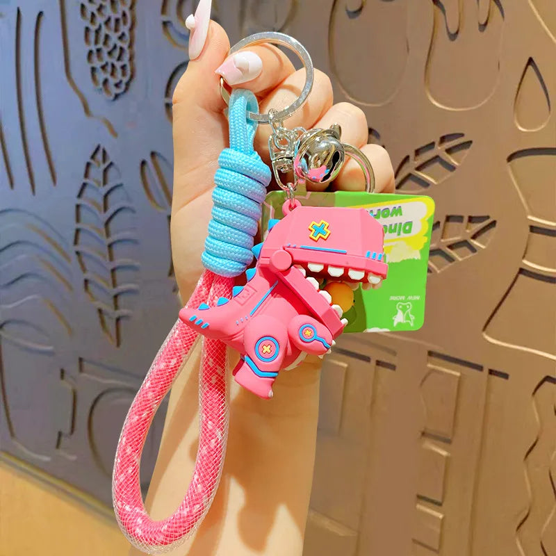 Cartoon Style Sweet Simple Style Dinosaur Pvc Women'S Bag Pendant Keychain