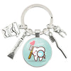 Cartoon Style Teeth Alloy Glass Unisex Bag Pendant Keychain