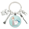 Cartoon Style Teeth Alloy Glass Unisex Bag Pendant Keychain