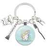 Cartoon Style Teeth Alloy Glass Unisex Bag Pendant Keychain