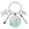 Cartoon Style Teeth Alloy Glass Unisex Bag Pendant Keychain