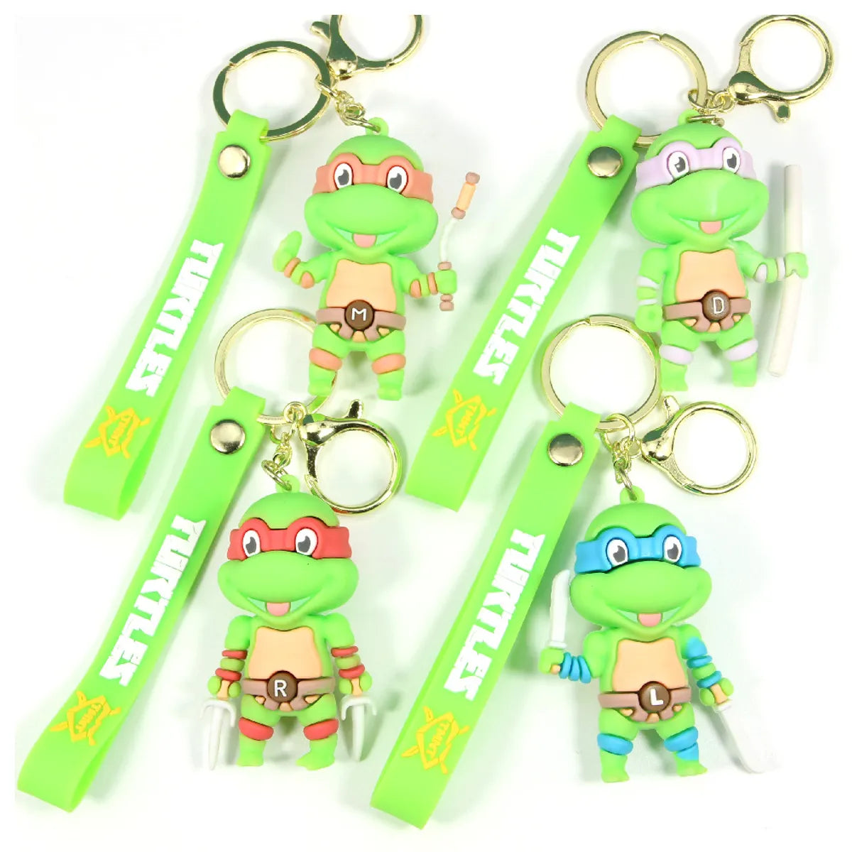 Cartoon Style Tortoise Silica Gel Unisex Keychain