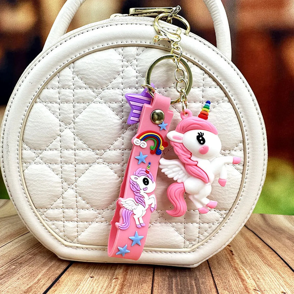 Cartoon Style  Pvc Silica Gel Unisex Bag Pendant Keychain