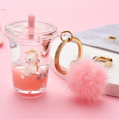 Cartoon  Milk Tea Bottle Acrylic Keychain Wholesale Nihaojewelry