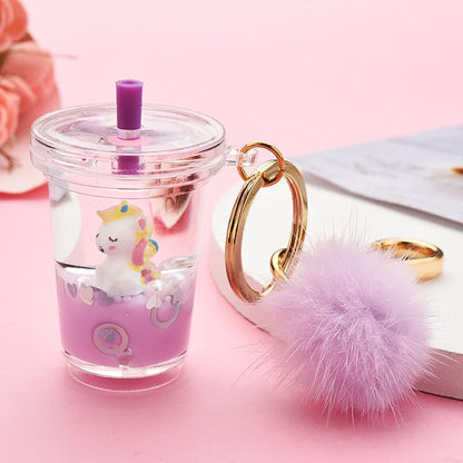 Cartoon  Milk Tea Bottle Acrylic Keychain Wholesale Nihaojewelry