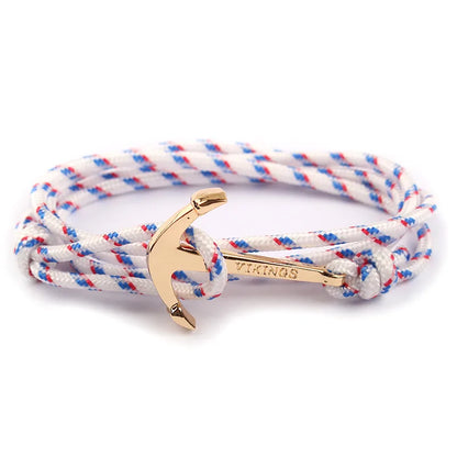 Casual Anchor Alloy Rope Plating Unisex Bracelets