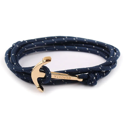 Casual Anchor Alloy Rope Plating Unisex Bracelets