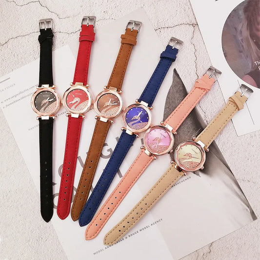 Casual Animal Buckle Quartz Women'S Watches