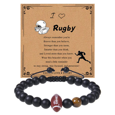 Casual Ball Frosted Stone Tiger Eye Beaded Unisex Bracelets