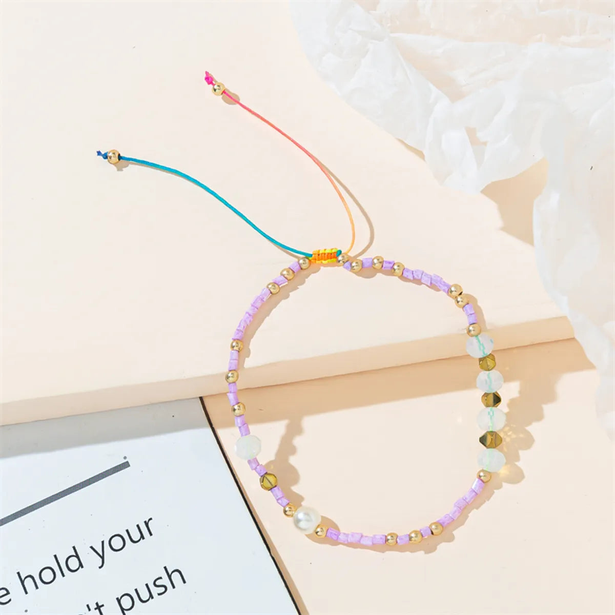 Casual Basic Color Block Artificial Crystal Beaded Braid Women's Bracelets