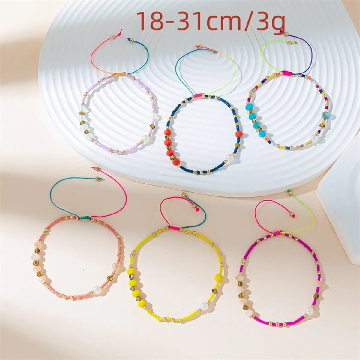 Casual Basic Color Block Artificial Crystal Beaded Braid Women's Bracelets