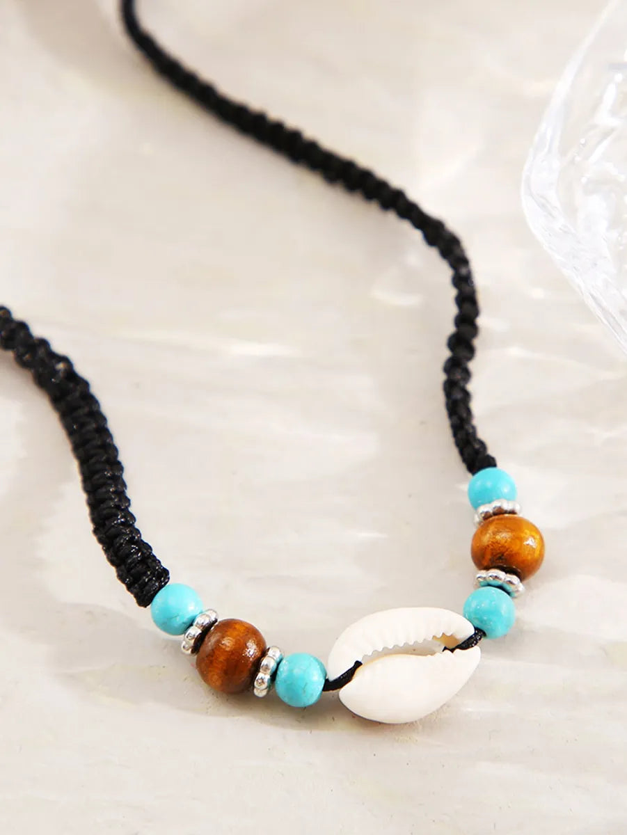 Casual Beach Shell Rope Shell Beaded Braid Unisex Necklace