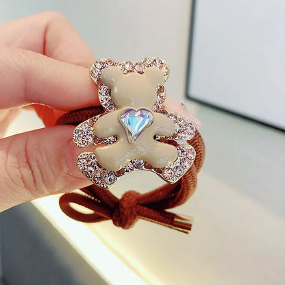 Casual Bear Rhinestone Hair Tie