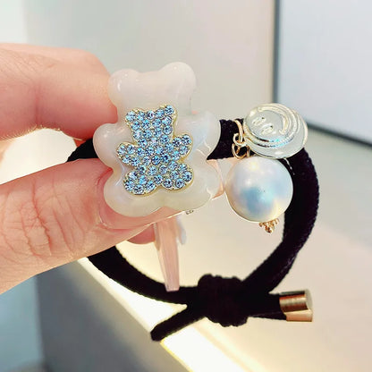 Casual Bear Rhinestone Hair Tie