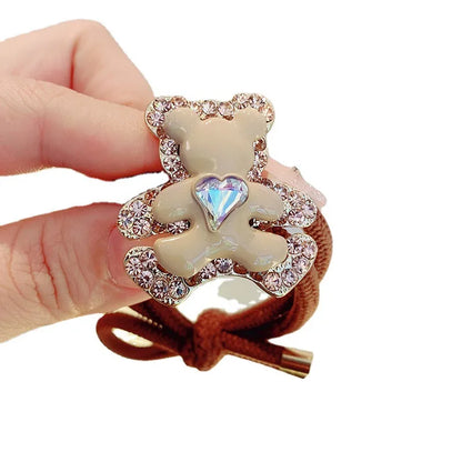 Casual Bear Rhinestone Hair Tie