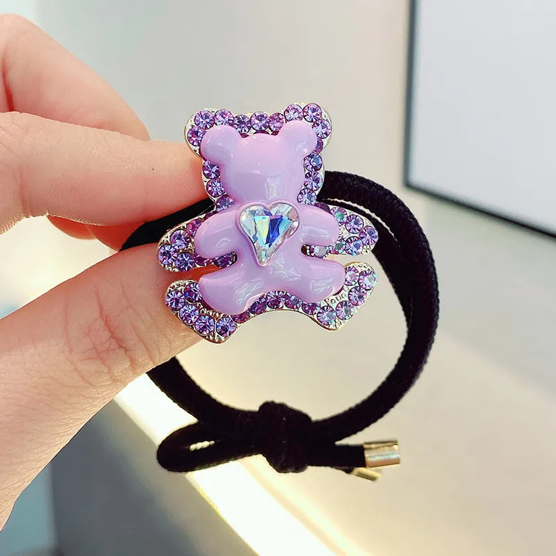 Casual Bear Rhinestone Hair Tie